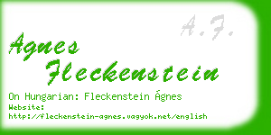 agnes fleckenstein business card
