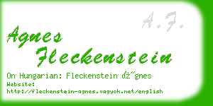 agnes fleckenstein business card